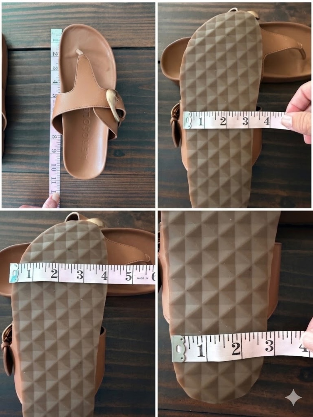 ✨ Aerosoles Lloyd Tan Leather Thong Buckle Sandal Size 8 NWOT - Picture 2 of 4